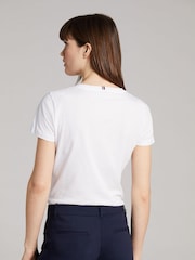 Tommy Hilfiger White Heritage Alex 100% Cotton T-Shirt - Image 2 of 3