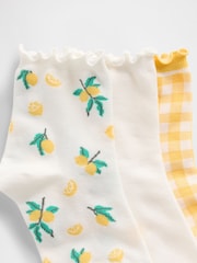 Gap Yellow Crew Ankle Socks 3-Pack - Image 2 of 2