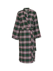 Cyberjammies Green Brushed Check Long Dressing Gown - Image 4 of 4