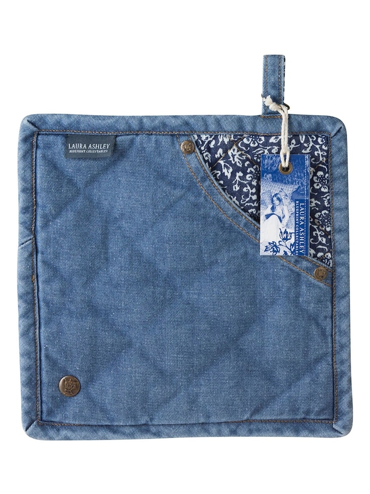 Laura Ashley Blue Blueprint Collectables Sweet Alyssum Pot Holder - Image 1 of 3