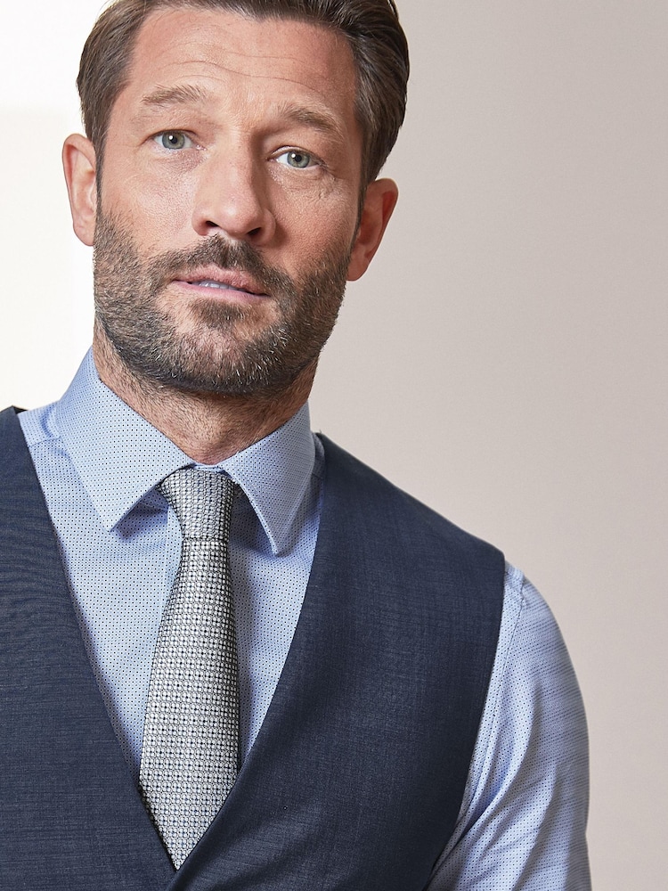 Blue Signature Tollegno Wool Suit Waistcoat - Image 3 of 6