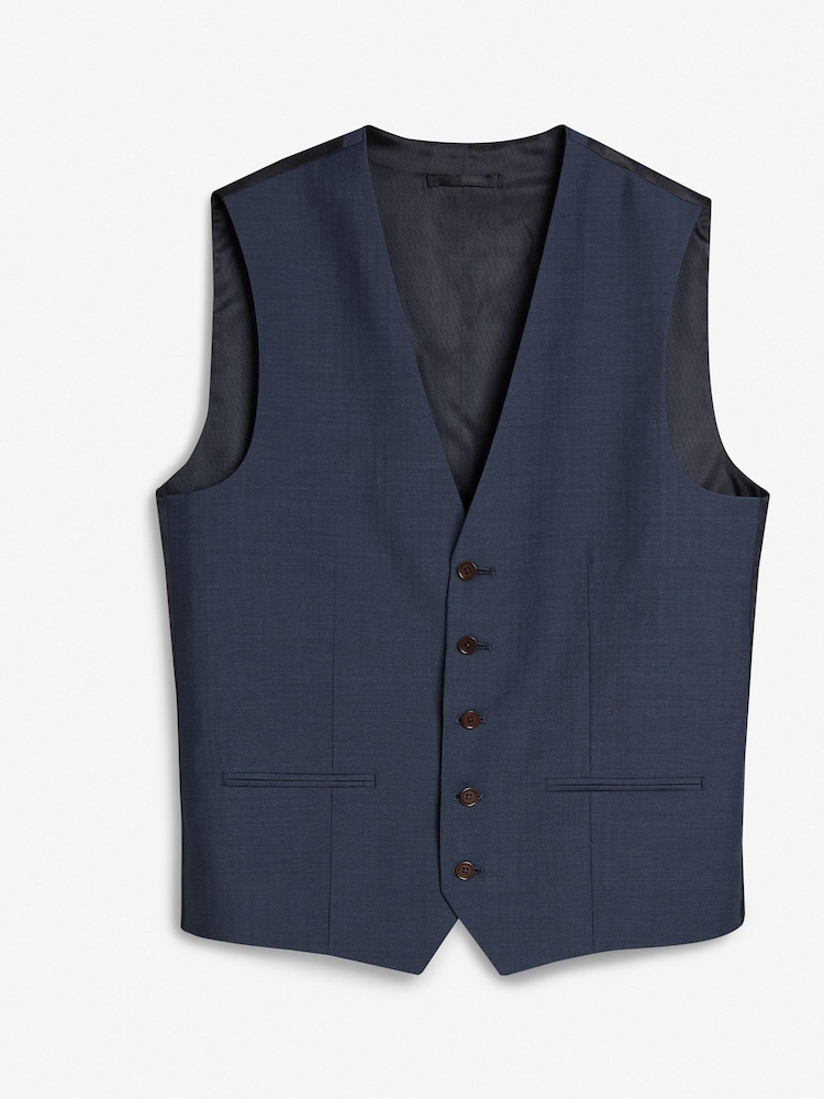 Blue Signature Tollegno Wool Suit Waistcoat - Image 5 of 6