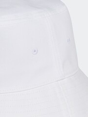adidas Originals White Trefoil 100% Cotton Bucket Hat - Image 6 of 6