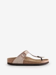 Серо-коричневый - Сандалии Birkenstock Gizeh Birko Flor - Image 1 of 5