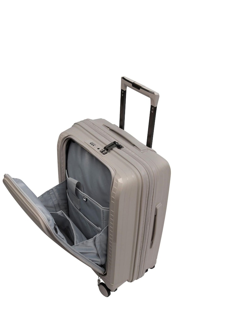 IT Luggage Grey Spontaneous Cabin Suitcase with Front Panel Pocket - Image 1 of 2