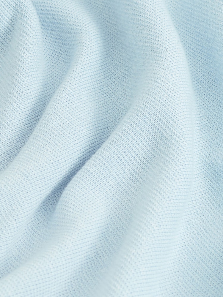 Sky Blue - Стандартный крой 100% хлопок Premium Quarter Zip джемпер - Image 7 of 7