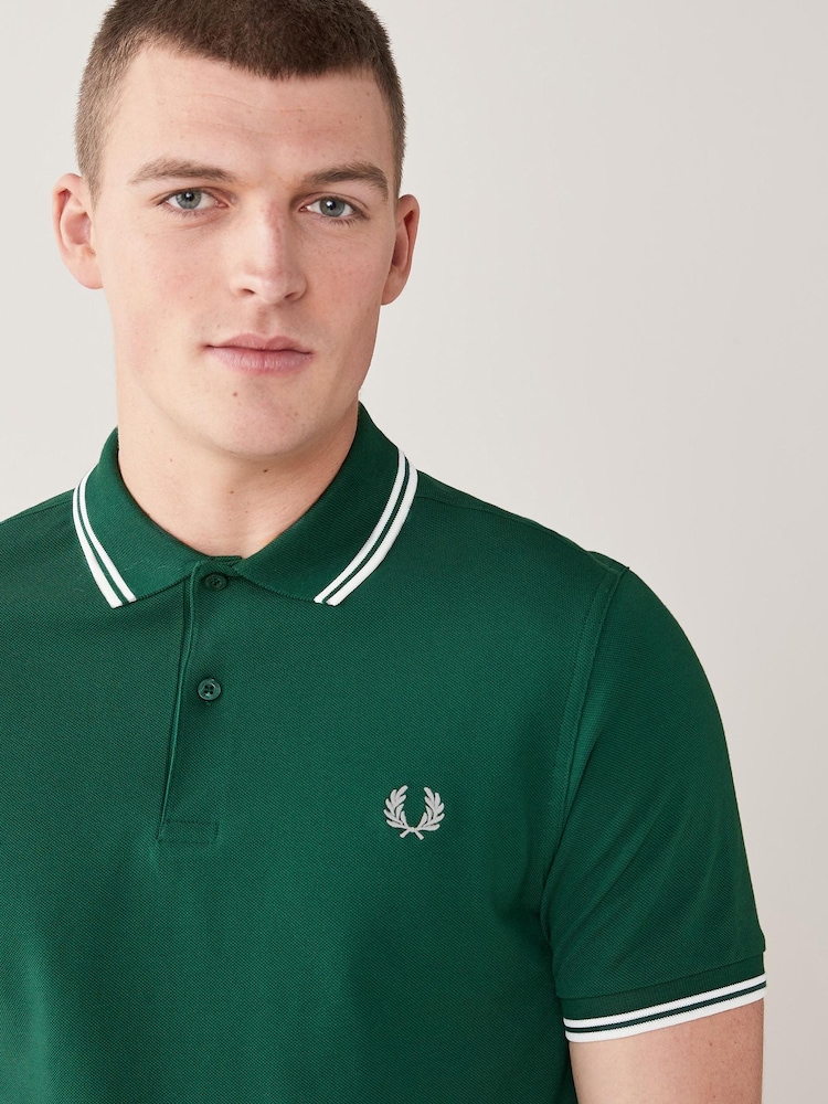 Fred Perry Mens Twin Tipped Polo Shirt - Image 4 of 5