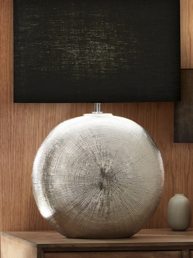 Pacific Silver Alpha Textured Ceramic Table Lamp - Image 1 of 1
