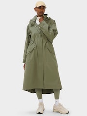 Sweaty Betty Green Motion Waterproof Longline Parka - Image 3 of 6