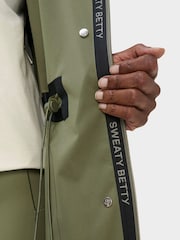 Sweaty Betty Green Motion Waterproof Longline Parka - Image 5 of 6