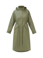 Sweaty Betty Green Motion Waterproof Longline Parka - Image 6 of 6