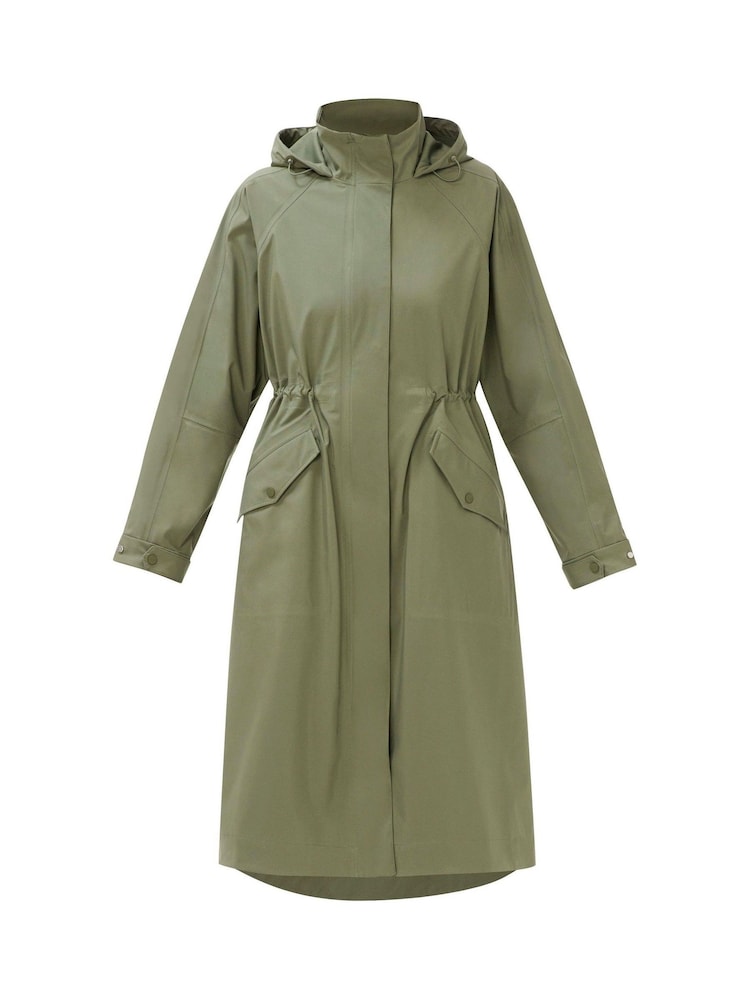 Sweaty Betty Green Motion Waterproof Longline Parka - Image 6 of 6 Sweaty Betty Green Motion Waterproof Longline Parka - Image 6 of 6