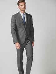 Grey Tailored Fit Puppytooth Suit: Jacket - Image 1 of 7