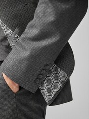 Grey Tailored Fit Puppytooth Suit: Jacket - Image 5 of 7
