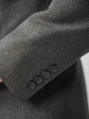 Grey Tailored Fit Puppytooth Suit: Jacket - Image 6 of 7