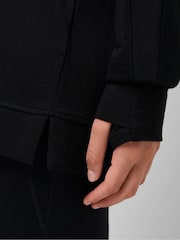 Sweaty Betty Black After Class Yoke Longline Sweatshirt - Image 6 of 6