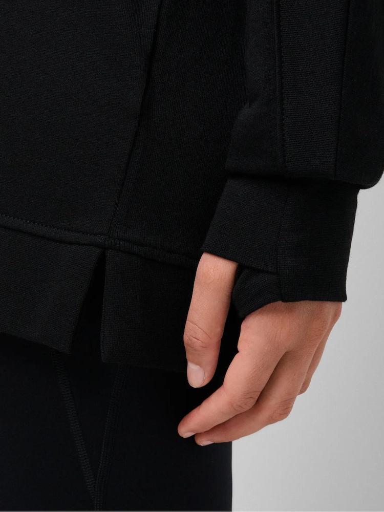 Sweaty Betty Black After Class Yoke Longline Sweatshirt - Image 6 of 6 Sweaty Betty Black After Class Yoke Longline Sweatshirt - Image 6 of 6