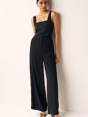 Black Square Neck Sleeveless Top - Image 3 of 6