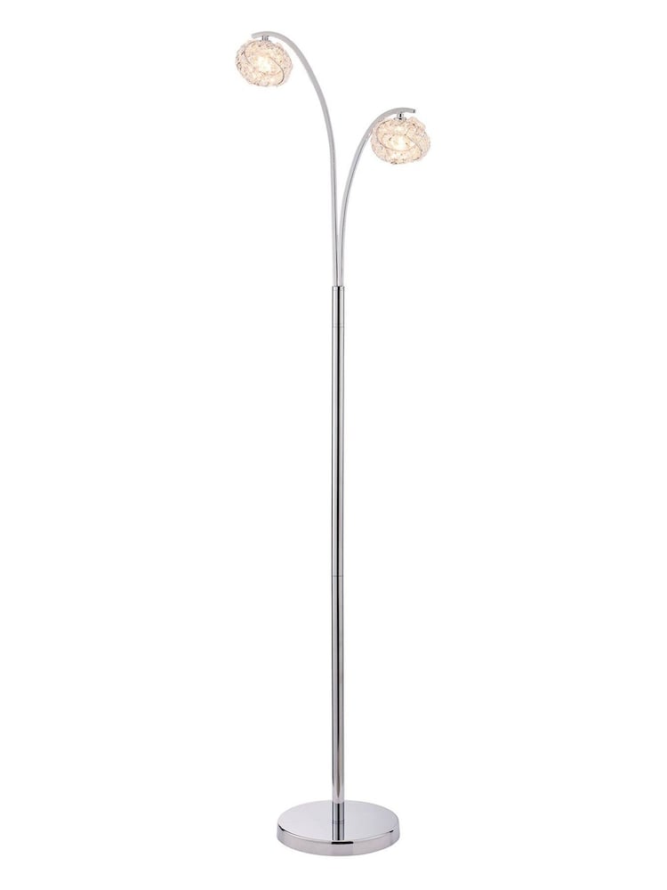 Gallery Home Chrome Lila Crystal Floor Lamp - Image 7 of 7