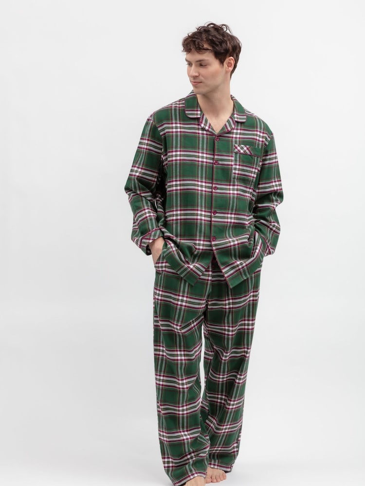 Cyberjammies Green Check Pyjamas Set - Image 2 of 3 Cyberjammies Green Check Pyjamas Set - Image 2 of 3
