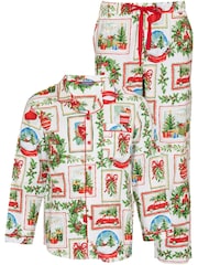 Röd julvykort - Cyberjammies Mönstrad Pyjamas Set - Bild 4 av 4