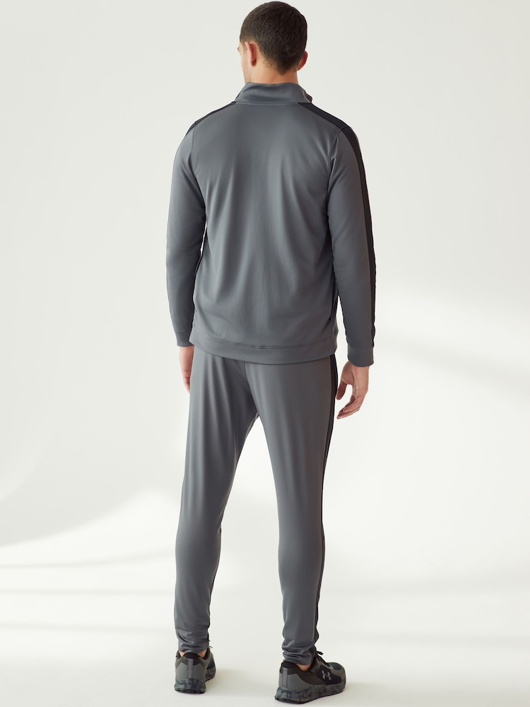 siva/črna - Under Armour Under Armour siva/črna Rival Knit s kapuco trenirka - Slika 2 iz 6
