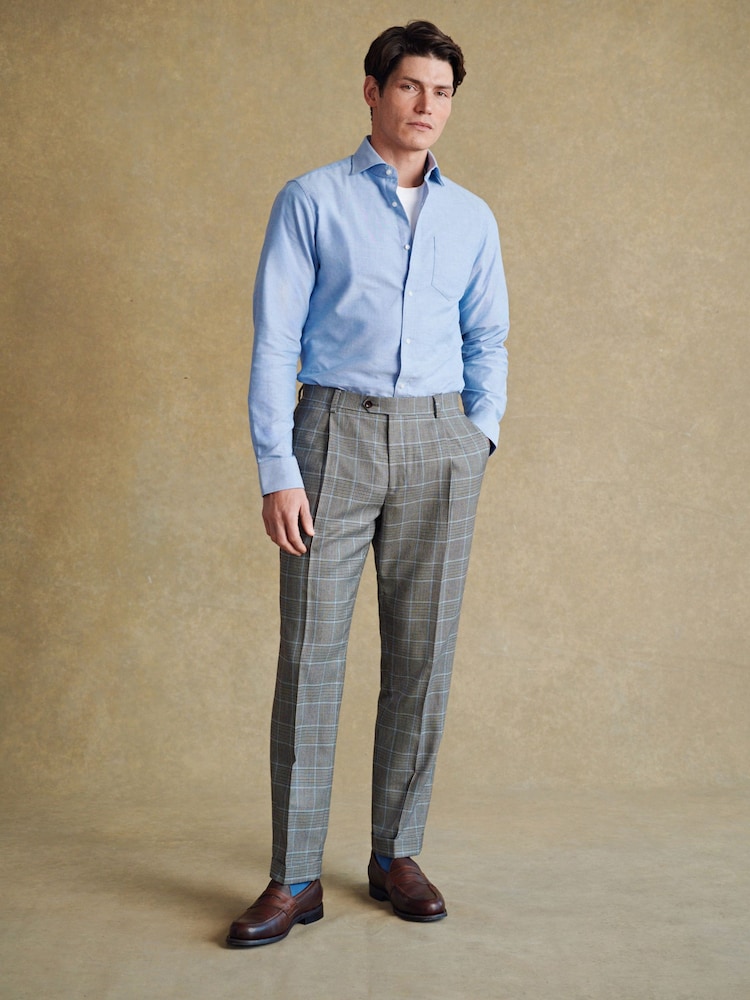 Barbour® Beige Slim Fit Check Suit Trousers - Image 1 of 13 Barbour® Beige Slim Fit Check Suit Trousers - Image 1 of 13