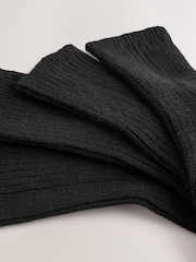 Schwarz - Gerippte Socken aus Wollmischung, 2er-Pack - Bild 5 von 5
