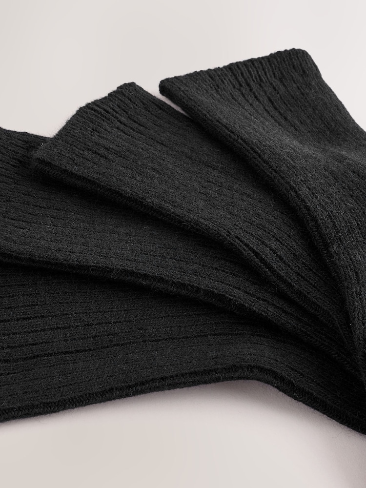Schwarz - Gerippte Socken aus Wollmischung, 2er-Pack - Bild 5 von 5 Schwarz - Gerippte Socken aus Wollmischung, 2er-Pack - Bild 5 von 5