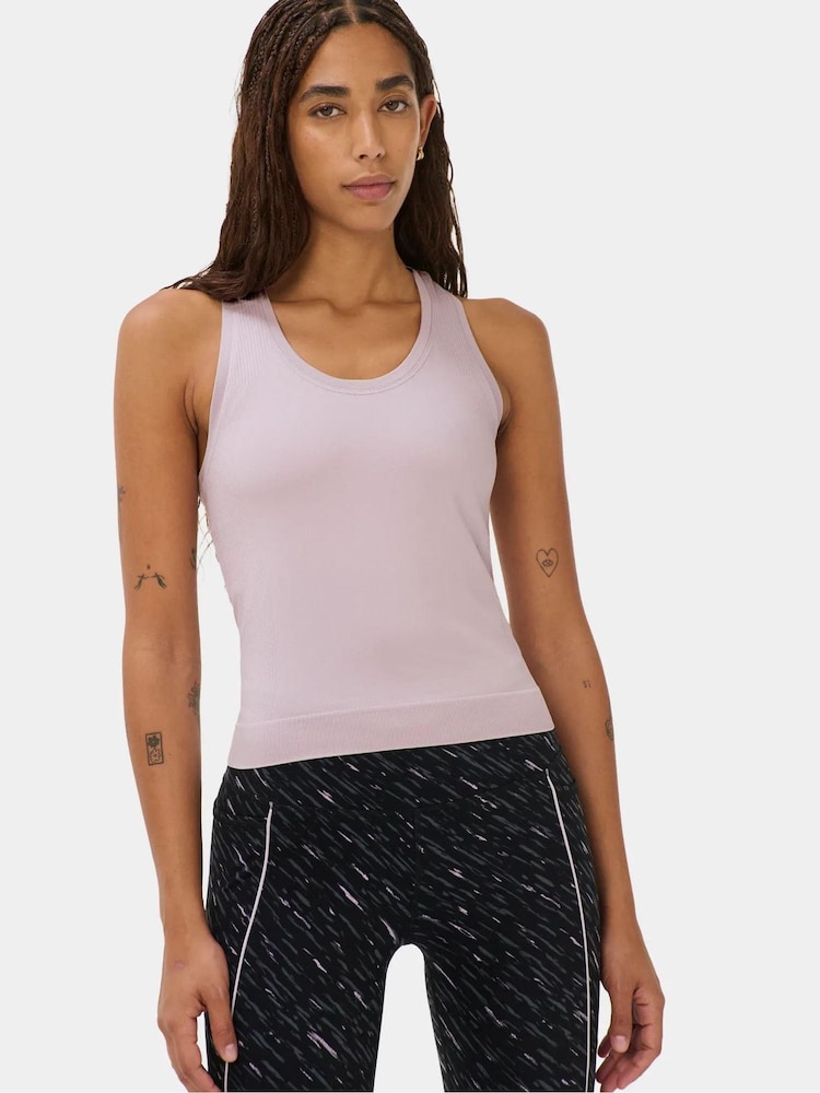Sweaty Betty Purple Athlete Crop Seamless Gym Vest - Image 1 of 6