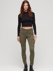 Superdry Green Skinny Fit Cargo Joggers - Image 3 of 5