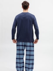 Sininen - Cyberjammies-jerseytoppi ja RuutuPyjama-Monipakkaus - Kuva 3 / 3