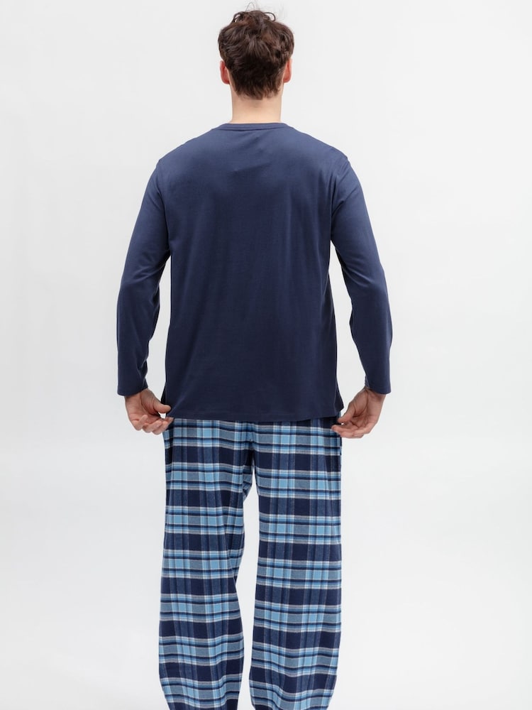 Sininen - Cyberjammies-jerseytoppi ja RuutuPyjama-Monipakkaus - Kuva 3 / 3