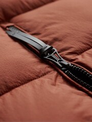Superdry Brown Faux Fur Hood Longline Puffer Jacket - Image 5 of 6