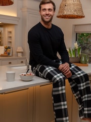 Musta - Cyberjammies-jerseytoppi ja RuutuPyjama-Monipakkaus - Kuva 1 / 3