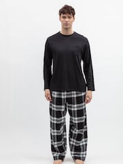 Musta - Cyberjammies-jerseytoppi ja RuutuPyjama-Monipakkaus - Kuva 2 / 3