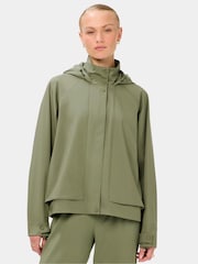 Sweaty Betty Green Motion Waterproof Cropped Parka - Image 1 of 5