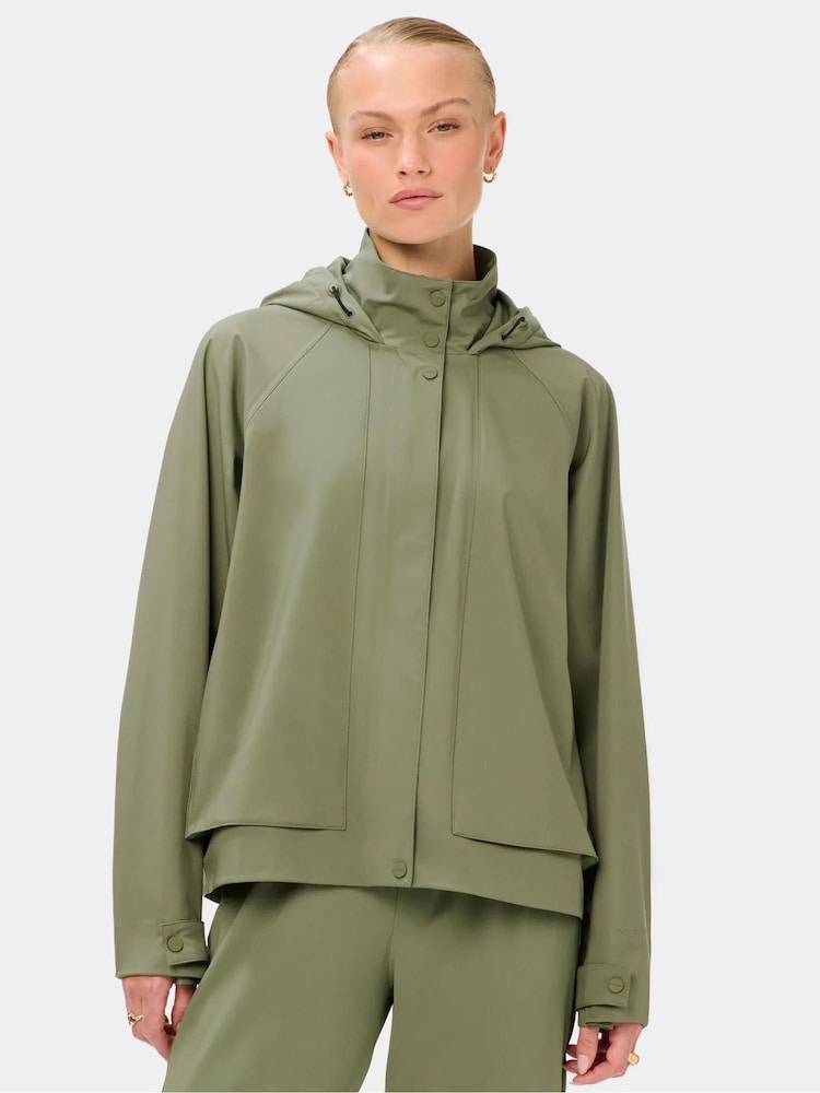 Sweaty Betty Green Motion Waterproof Cropped Parka - Image 1 of 5 Sweaty Betty Green Motion Waterproof Cropped Parka - Image 1 of 5