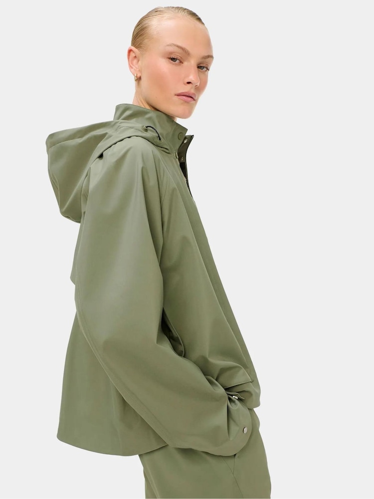 Sweaty Betty Green Motion Waterproof Cropped Parka - Image 2 of 5 Sweaty Betty Green Motion Waterproof Cropped Parka - Image 2 of 5