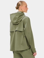 Sweaty Betty Green Motion Waterproof Cropped Parka - Image 4 of 5