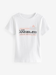 White Slim Fit Short Sleeve Graphic T-Shirt - Image 5 of 6