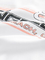 White Slim Fit Short Sleeve Graphic T-Shirt - Image 6 of 6