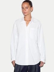 Jigsaw White Oversized Cotton Shirt - Image 1 of 6