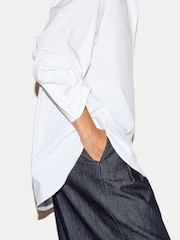 Jigsaw White Oversized Cotton Shirt - Image 3 of 6