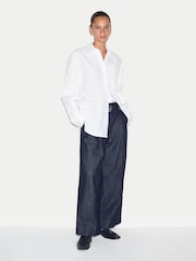 Jigsaw White Oversized Cotton Shirt - Image 5 of 6