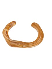 Oliver Bonas Brown Dawn Brown Resin Curved Cuff Bangle - Image 3 of 3