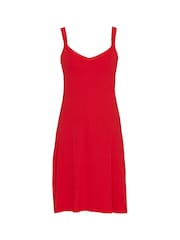 Cyberjammies Red Ribbed Jersey Strappy Hidden Support Short Nightdress - Image 4 of 4