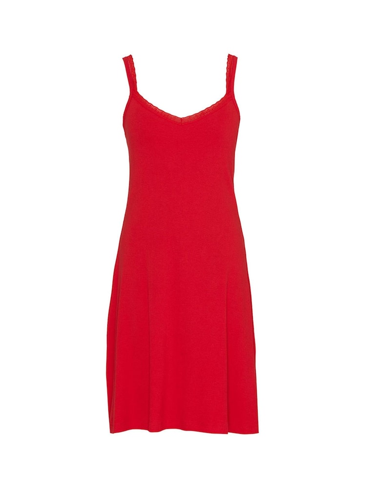 Cyberjammies Red Ribbed Jersey Strappy Hidden Support Short Nightdress - Image 4 of 4 Cyberjammies Red Ribbed Jersey Strappy Hidden Support Short Nightdress - Image 4 of 4