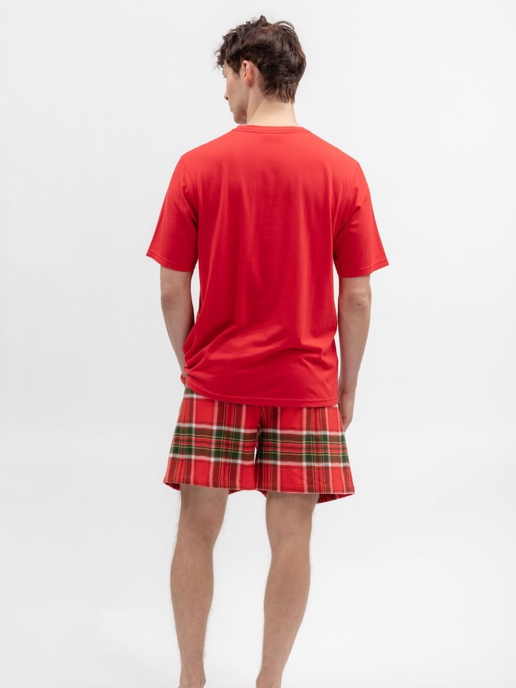 Cyberjammies Red Jersey Top & Check Shorts Set - Image 3 of 3 Cyberjammies Red Jersey Top & Check Shorts Set - Image 3 of 3