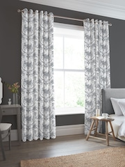 Laura Ashley Charcoal Tuileries Made to Measure 100% Cotton Curtains - Image 2 of 9